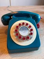Retro telefoon Wild & Wolf 746 - turquoise en rood - vintage, Ophalen of Verzenden, Zo goed als nieuw