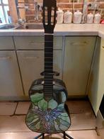 Unieke Glas-in-lood Gitaar Lamp, Ophalen, Gebruikt, Klassieke of Spaanse gitaar