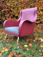 Vintage mid century design fauteuil, Ophalen, Gebruikt, 75 tot 100 cm, 50 tot 75 cm