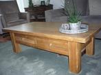 Massief Eiken Salontafel, Huis en Inrichting, Ophalen, Gebruikt, 100 tot 150 cm, Eikenhout
