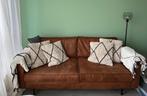 Cognac leren 2,5 zits bank (design), Huis en Inrichting, Ophalen, Gebruikt, 150 tot 200 cm, Driepersoons