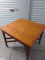 Inklapbare teak eet tafel klein, Ophalen, Koloniale periode Indonesië, Zo goed als nieuw, Vier personen