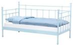 Ikea 1 persoons metalen bed blauw Tromsnes, Huis en Inrichting, Ophalen, Gebruikt, 90 cm, Eenpersoons