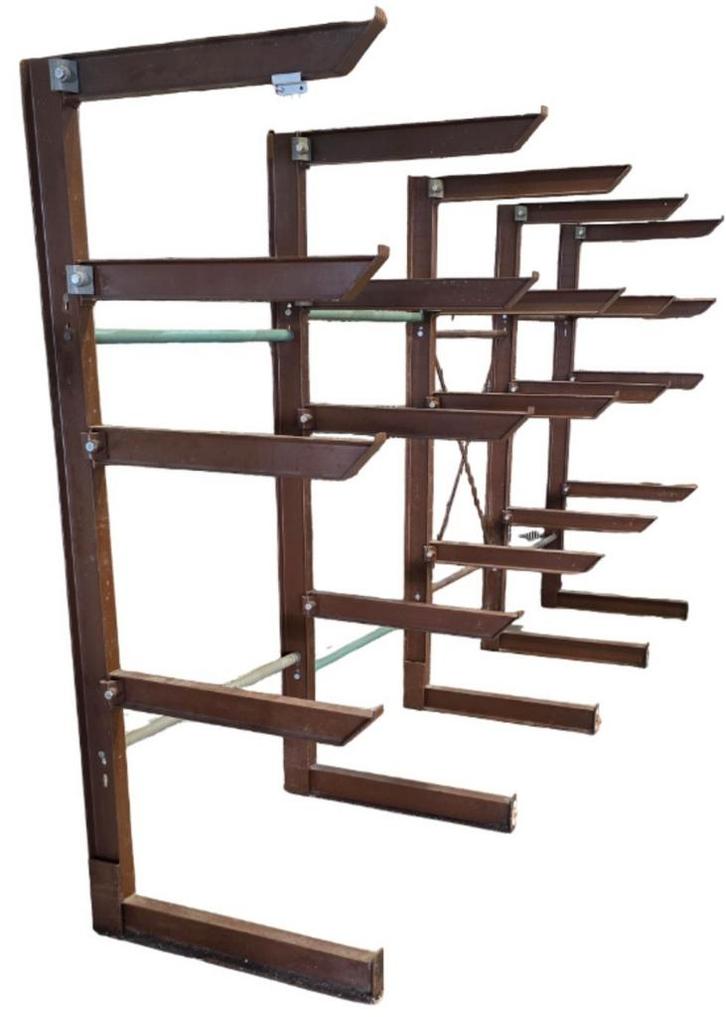 Materiaalrek / stelling opslagrekken verstelbaar 505cm breed, Doe-het-zelf en Verbouw, Metalen, Gebruikt, Ophalen