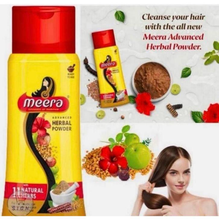 Meera Herbal 150 gram Haarwaspoeder haar was poeder speciaal, Sieraden, Tassen en Uiterlijk, Uiterlijk | Haarverzorging, Nieuw