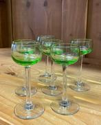 6 x Annagroen borrelglaasjes, Ophalen of Verzenden, Zo goed als nieuw, Borrel- of Shotglas