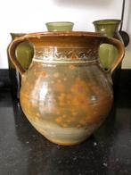 oude aardewerk pot/ vaas, Overige kleuren, Aardewerk of Porselein, Ophalen of Verzenden, Zo goed als nieuw