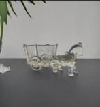 Vintage Jeannette glazen paard/ezel en wagen uit 1950., Ophalen of Verzenden