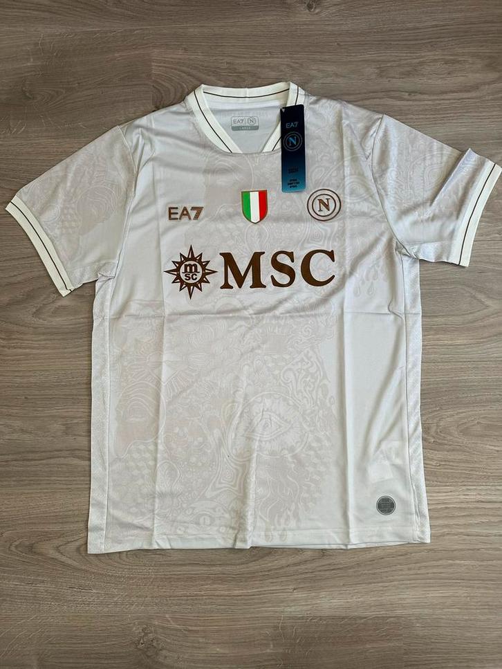 SC Napoli uitshirt 2025-2026, maat L, Kleding | Heren, Sportkleding, Nieuw, Voetbal, Maat 52/54 (L), Wit, Ophalen of Verzenden