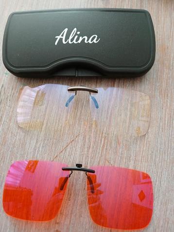 Clip-on bril - Alina blauw licht filter computerbril beschikbaar voor biedingen