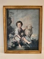 Ingelijste prent kind met schaap "The good Shepherd", Huis en Inrichting, Woonaccessoires | Schilderijen, Tekeningen en Foto's