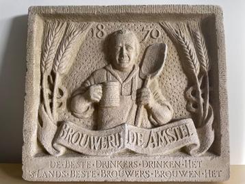 ZWARE reclame tegel AMSTEL BROUWERIJ bier De Amstel 1870 beschikbaar voor biedingen