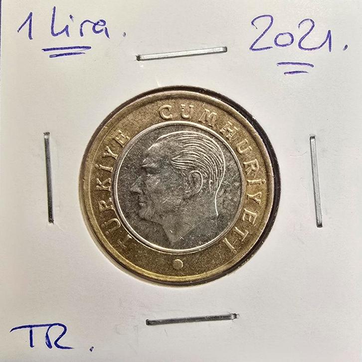 Turkije 1 Lira 2021, Postzegels en Munten, Munten | Europa | Niet-Euromunten, Overige landen, Ophalen