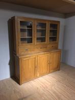 Eiken Buffet-Vitrinekast, Ophalen, Eikenhout, 150 tot 200 cm, Zo goed als nieuw