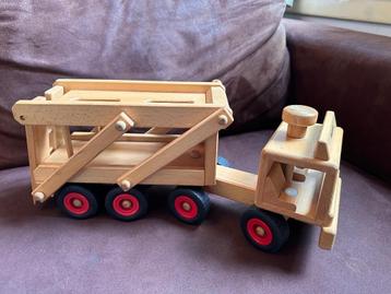 Fagus 10.49 houten autotransporter oplegger, goede staat.  beschikbaar voor biedingen