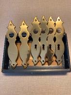 Deurschilden messing 6 stuks, Doe-het-zelf en Verbouw, Hang- en Sluitwerk, Ophalen of Verzenden, Nieuw