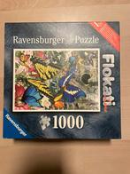 Prachtige bijzondere legpuzzel met fluwelen vlinders 1000, Hobby en Vrije tijd, Ophalen of Verzenden, 500 t/m 1500 stukjes, Zo goed als nieuw