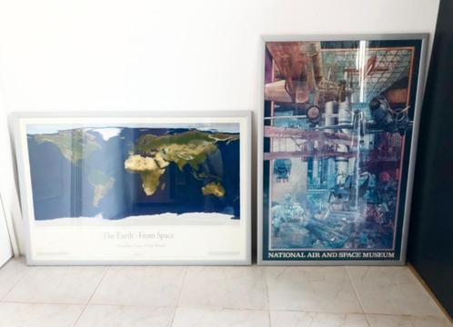 posters van het Amerikaanse ruimtevaartmuseum., Huis en Inrichting, Woonaccessoires | Schilderijen, Tekeningen en Foto's, Zo goed als nieuw