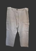 Pull & Bear Broek Maat L Beige Capri Linnen Cargo Style, Verzenden, Beige, Maat 42/44 (L), Zo goed als nieuw