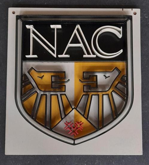 N.A.C. breda logo metaal groot, Verzamelen, Sportartikelen en Voetbal, Gebruikt, NAC Breda, Ophalen
