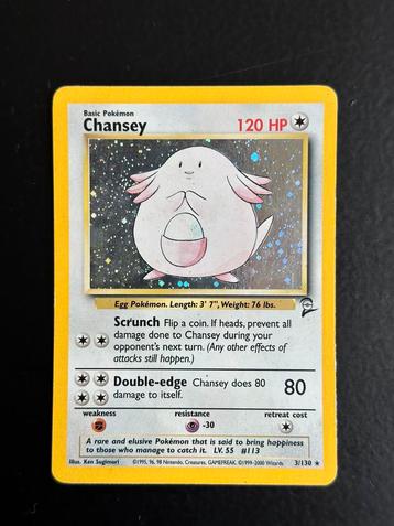 Chansey base set 2, vintage pokemon kaart beschikbaar voor biedingen
