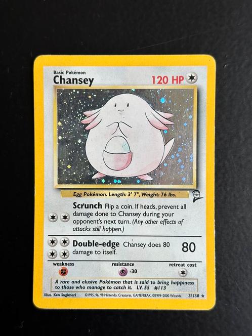 Chansey base set 2, vintage pokemon kaart, Hobby en Vrije tijd, Verzamelkaartspellen | Pokémon, Zo goed als nieuw, Meerdere kaarten