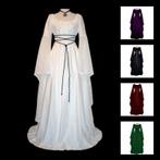 Lange victoriaanse jurk witte rode zwarte dames vrouwen, Verzenden, Nieuw, Historisch, Kleding