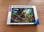 Ravensburger Puzzle - Puzzel 1000 stukjes - Wolven roedel, Ophalen of Verzenden, 500 t/m 1500 stukjes, Zo goed als nieuw