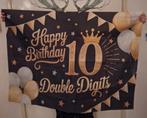 Spandoek 10 jaar, Ophalen, Zo goed als nieuw, Feestartikel, Verjaardag