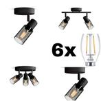Philips Palms Serie met lampen *NIEUW*, Strak, minimalistisch zwart met gerookt glas, Metaal of Aluminium, Nieuw, Ophalen of Verzenden