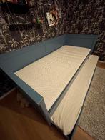 Leen Bakker Blauw eenpersoonsbed Thomas met onderschuifbed, Huis en Inrichting, 90 cm, Eenpersoons, Ophalen of Verzenden, Zo goed als nieuw