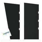 NIEUW Deurluifel zijpaneel (2 stuks) gehard glas zwart met 1, Doe-het-zelf en Verbouw, Deuren en Horren, Venlo, Minder dan 80 cm