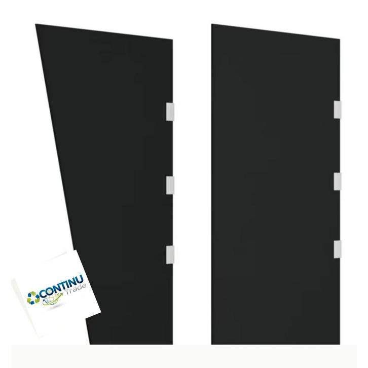NIEUW Deurluifel zijpaneel (2 stuks) gehard glas zwart met 1, Doe-het-zelf en Verbouw, Deuren en Horren, Nieuw, Overige typen