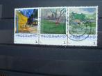 3 Postzegels schilderijen van Gogh aaneen, Ophalen of Verzenden, Na 1940, Gestempeld