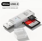 USB Geheugenkaart lezer voor SD Cards Wit, Nieuw, Audio, Tv en Foto, Fotografie | Geheugenkaarten, SD, Nieuw, Fotocamera, Minder dan 2 GB