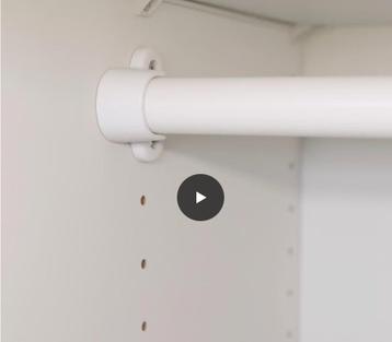 Ikea pax kledingroede wit 100cm - afbeelding 1