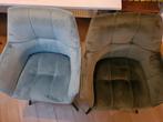 4 Eetkamerstoelen met Armleuning, Huis en Inrichting, Stoelen, Ophalen, Blauw, Zo goed als nieuw, Vier