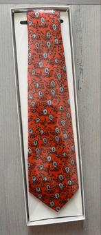 Oranje stropdas met voetbal leeuw - Nieuw in doos, Ophalen of Verzenden, Nieuw, Oranje, Met patroon