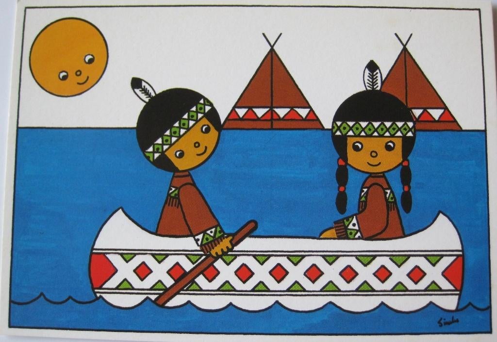 voor het kind - schuitje varen, theetje drinken - 1982, Verzamelen, Verzenden, 1980 tot heden, Ongelopen, Overige thema's