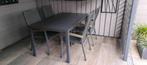 Tuinset tafel met 4 stoelen compleet, Ophalen, 4 zitplaatsen, Aluminium, Zo goed als nieuw