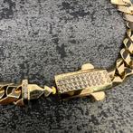 14k gouden armband cuban schakel met bakslot, Ophalen of Verzenden, Zo goed als nieuw, Goud