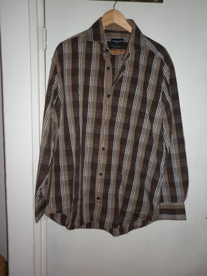 overhemd maat 45 merk : Cavallaro, Kleding | Heren, Overhemden, Overige halswijdtes, Bruin, Ophalen of Verzenden
