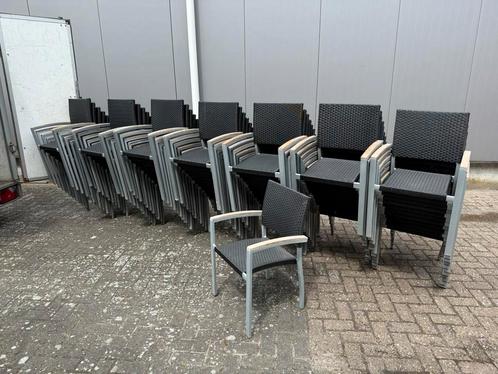 Stapelbare terras aluminium terrasstoelen wicker stoelen, Tuin en Terras, Tuinstoelen, Gebruikt, Aluminium, Stapelbaar, Ophalen of Verzenden