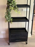 Zwarte stellingkast, kantoorkast met vintage look - Loods 5, Huis en Inrichting, Ophalen, Nieuw