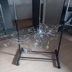 Moderne Hanglamp met Chrome Accent, Huis en Inrichting, Lampen | Hanglampen, Ophalen of Verzenden, Zo goed als nieuw, Glas, Modern
