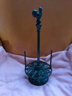 Keukenrolhouder met Haan gietijzer brocante curiosa, Ophalen of Verzenden