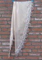 Crème champagne voille boho chic Ibiza stola One Size, Kleding | Dames, Ophalen of Verzenden, Zo goed als nieuw, Maat 38/40 (M)