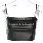 Leather Look/leder Look - Wetlook Topje maat S (017), Kleding | Dames, Zwart, Nieuw, Ophalen of Verzenden, Zonder mouw