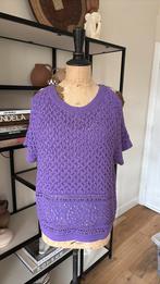 Caroline Biss paarse zomer ajour trui nieuw maat 42, Kleding | Dames, Truien en Vesten, Paars, Maat 42/44 (L), Nieuw, Ophalen of Verzenden