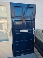 Twee hardhouten buitendeuren - voordeur en achterdeur, Gebruikt, 80 tot 100 cm, Ophalen of Verzenden, Buitendeur